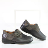 Portofino Slip-Ons & Loafers Portofino Women's Velcro Stretch Dress Shoes- Asfalto