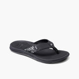 Reef Flip Flop Sandals Reef Womens Santa Ana Sandals - Black/White