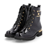 Remonte Ankle Boots Remonte Women's D8683-00 Mid Lace Dress Boots- Black Patent
