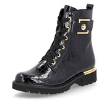 Remonte Ankle Boots Remonte Women's D8683-00 Mid Lace Dress Boots- Black Patent