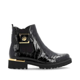 Remonte Ankle Boots Remonte Women's D8684-03 Short Chelsea Boots- Black Patent