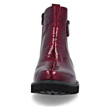 Remonte Ankle Boots Remonte Women's Short Chelsea Boots- Red Patent