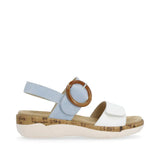 Remonte Ankle Strap Sandals Medium / Blue/ White / 35 EU Remonte Women's R6853-10 Adjustable Sandals- Blue