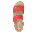 Remonte Ankle Strap Sandals Remonte Women's D0Q59-33 Wedge Sandals- Red
