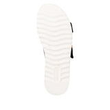 Remonte Ankle Strap Sandals Remonte Women's D0Q66-00 Wedge Slides- Black