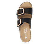 Remonte Ankle Strap Sandals Remonte Women's D0Q66-00 Wedge Slides- Black