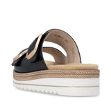Remonte Ankle Strap Sandals Remonte Women's D0Q66-00 Wedge Slides- Black