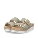 Remonte Ankle Strap Sandals Remonte Women's D0Q66-52 Wedge Slides- Green