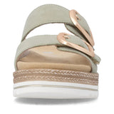 Remonte Ankle Strap Sandals Remonte Women's D0Q66-52 Wedge Slides- Green