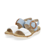 Remonte Ankle Strap Sandals Remonte Women's R6853-10 Adjustable Sandals- Blue