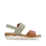 Remonte Ankle Strap Sandals Remonte Women's R6853-24 Adjustable Sandals- Green Combi