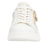 Remonte Lifestyle Sneakers Remonte Women's D2E00-81 Zip & Lace Sneakers- White/ Gold