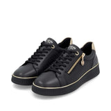 Remonte Lifestyle Sneakers Remonte Women's Zip & Lace Sneakers- Black