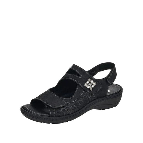 Remonte Sandals Black / 35 / M Remonte Womens Two Strap Sandals - Black