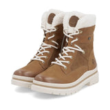 Remonte Tall Boots Remonte Women's Mid Lace & Zip Winter Boots- Brown Combi