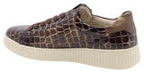 Remonte Women's D2E01-25 Zip & Lace Sneakers - Brown Patent Combi