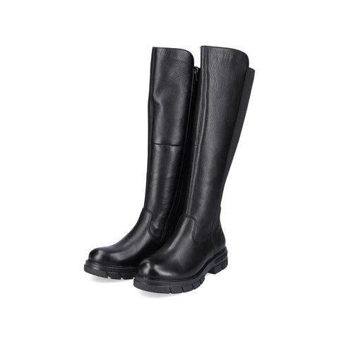 Rieker 0 - Shoes Black / 35EU / M Rieker Womens Tall Stretch Zip Boots - Black