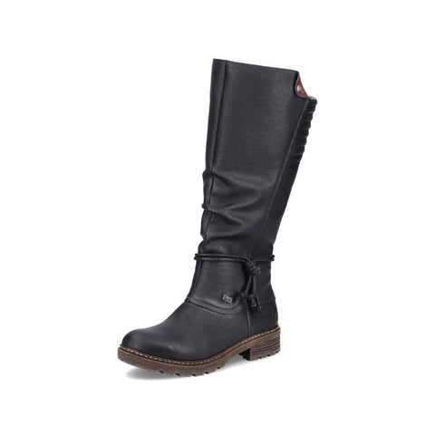 Rieker 0 - Shoes Black / 36 EU / B (Medium) Rieker Womens Tall Detail Boot- Black