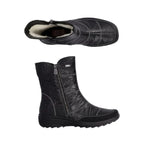 Rieker 0 - Shoes Copy of Rieker Womens Low Zip Boots - Black
