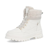 Rieker Ankle Boots Medium / White / 35 EU Rieker Women's Lace & Zip Mid Winter Boots- White