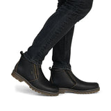 Rieker Ankle Boots Rieker Men's 39871-25 Dual Zip Low Winter Boots- Brown