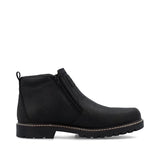 Rieker Ankle Boots Rieker Men's Dual Zip Low Winter Boots- Black