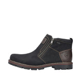 Rieker Ankle Boots Rieker Mens Low Zip Chelsea Boot-Black w Brown