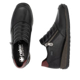 Rieker Ankle Boots Rieker Women's 44268-00 Dual Zip Dress Boots- Black/ Burgundy