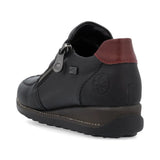 Rieker Ankle Boots Rieker Women's 44268-00 Dual Zip Dress Boots- Black/ Burgundy
