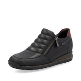 Rieker Ankle Boots Rieker Women's 44268-00 Dual Zip Dress Boots- Black/ Burgundy