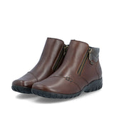 Rieker Ankle Boots Rieker Women's L4655-27 Dual Zip Dress Boots - Brown