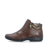 Rieker Ankle Boots Rieker Women's L4655-27 Dual Zip Dress Boots - Brown