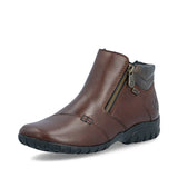Rieker Ankle Boots Rieker Women's L4655-27 Dual Zip Dress Boots - Brown