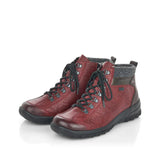 Rieker Ankle Boots Rieker Women's L7144-35 Lace & Zip Ankle Boots- Red