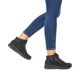 Rieker Ankle Boots Rieker Women's L7701-00 Lace & Zip Ankle Boots- Black