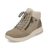 Rieker Ankle Boots Rieker Women's L7701-24 Lace & Zip Ankle Boots- Tan