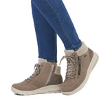 Rieker Ankle Boots Rieker Women's L7701-24 Lace & Zip Ankle Boots- Tan