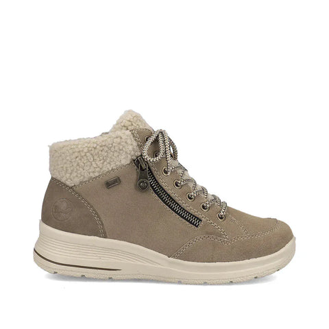 Rieker Ankle Boots Rieker Women's L7701-24 Lace & Zip Ankle Boots- Tan