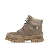 Rieker Ankle Boots Rieker Women's Lace & Zip Winter Boots- Beige
