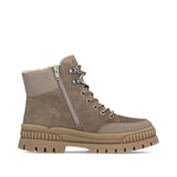 Rieker Ankle Boots Rieker Women's Lace & Zip Winter Boots- Beige