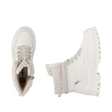 Rieker Ankle Boots Rieker Women's W2171-81 Lace & Zip Mid Winter Boots- White