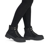 Rieker Ankle Boots Rieker Women's W2176-00 Lace & Zip Winter Boots- Black