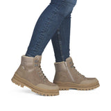 Rieker Ankle Boots Rieker Women's W2176-64 Lace & Zip Winter Boots- Beige