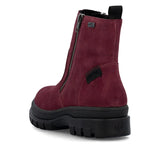 Rieker Ankle Boots Rieker Women's Waterproof Double Zip Ice Grip Boots- Red