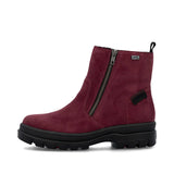 Rieker Ankle Boots Rieker Women's Waterproof Double Zip Ice Grip Boots- Red