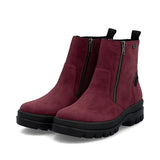 Rieker Ankle Boots Rieker Women's Waterproof Double Zip Ice Grip Boots- Red
