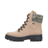 Rieker Ankle Boots Rieker Women's X8233-54 Waterproof Lace & Zip Ice Grip Boots- Beige