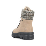 Rieker Ankle Boots Rieker Women's X8233-54 Waterproof Lace & Zip Ice Grip Boots- Beige