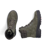 Rieker Ankle Boots Rieker Women's X8233-54 Waterproof Lace & Zip Ice Grip Boots- Green
