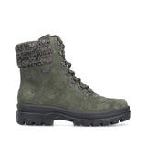 Rieker Ankle Boots Rieker Women's X8233-54 Waterproof Lace & Zip Ice Grip Boots- Green